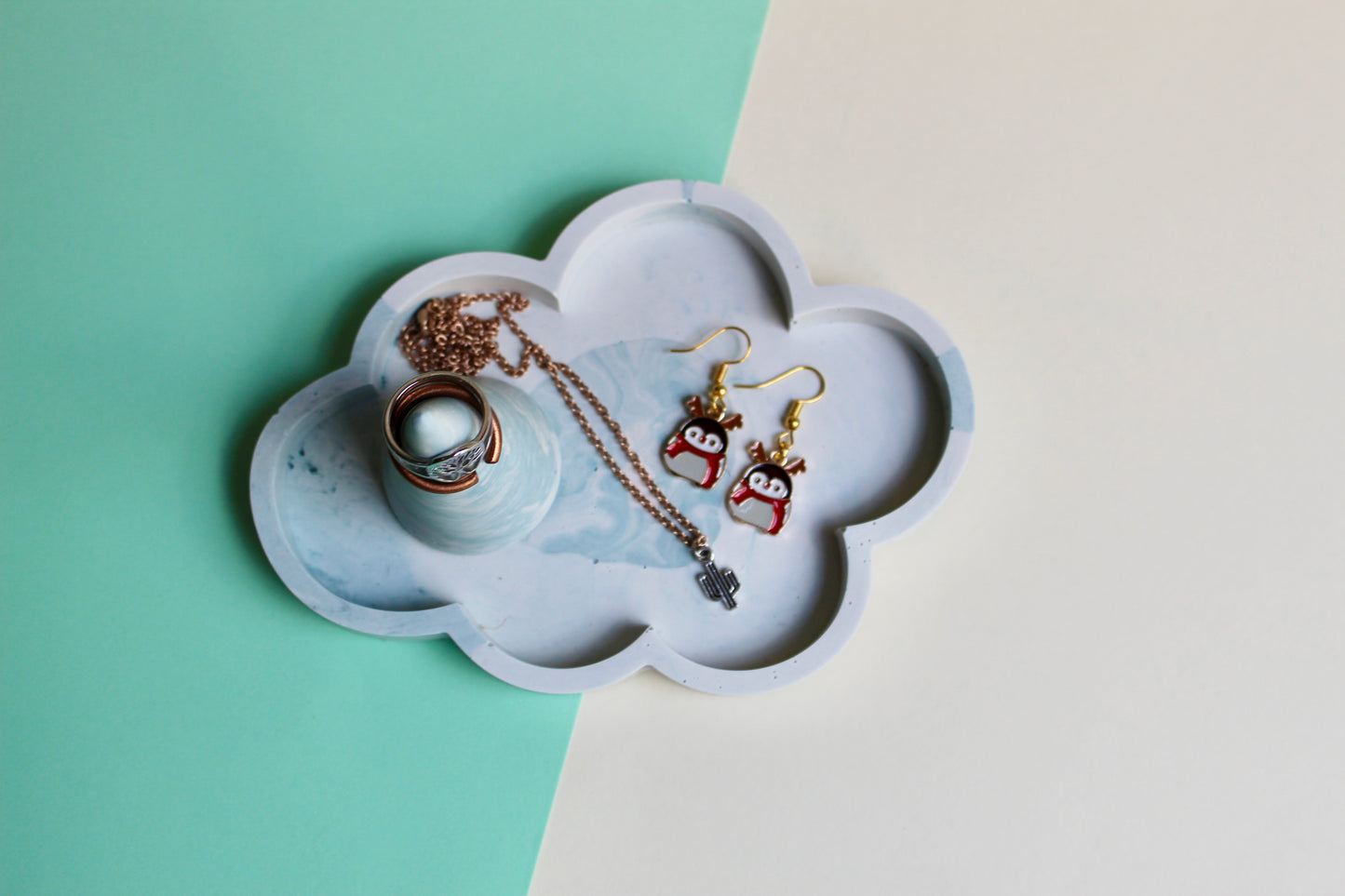 Jesmonite Cloud Trinket Tray