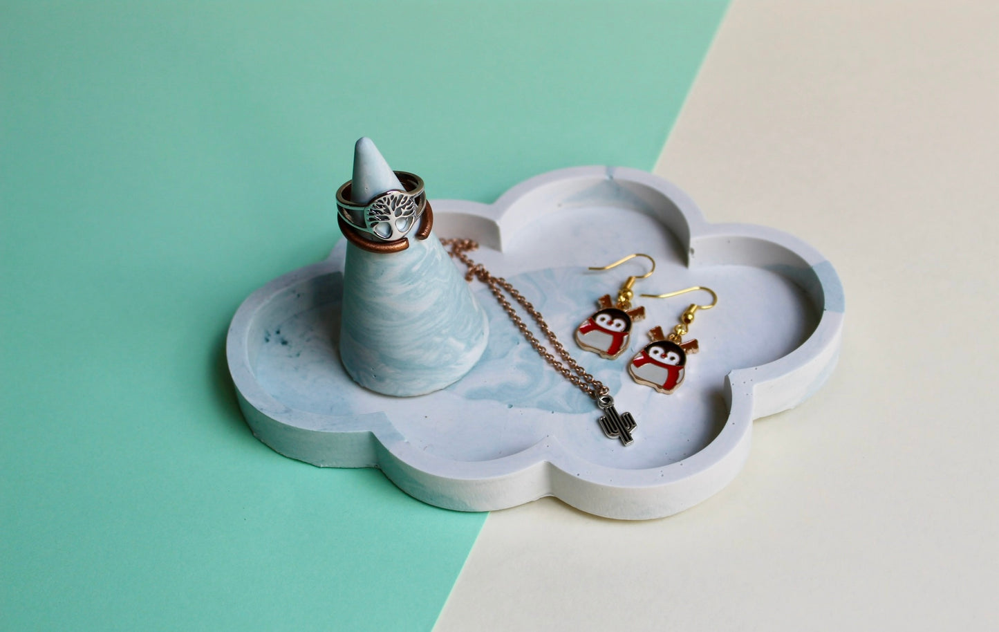 Jesmonite Cloud Trinket Tray