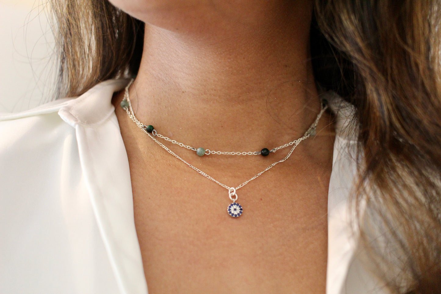 Scattered Gemstone Necklace