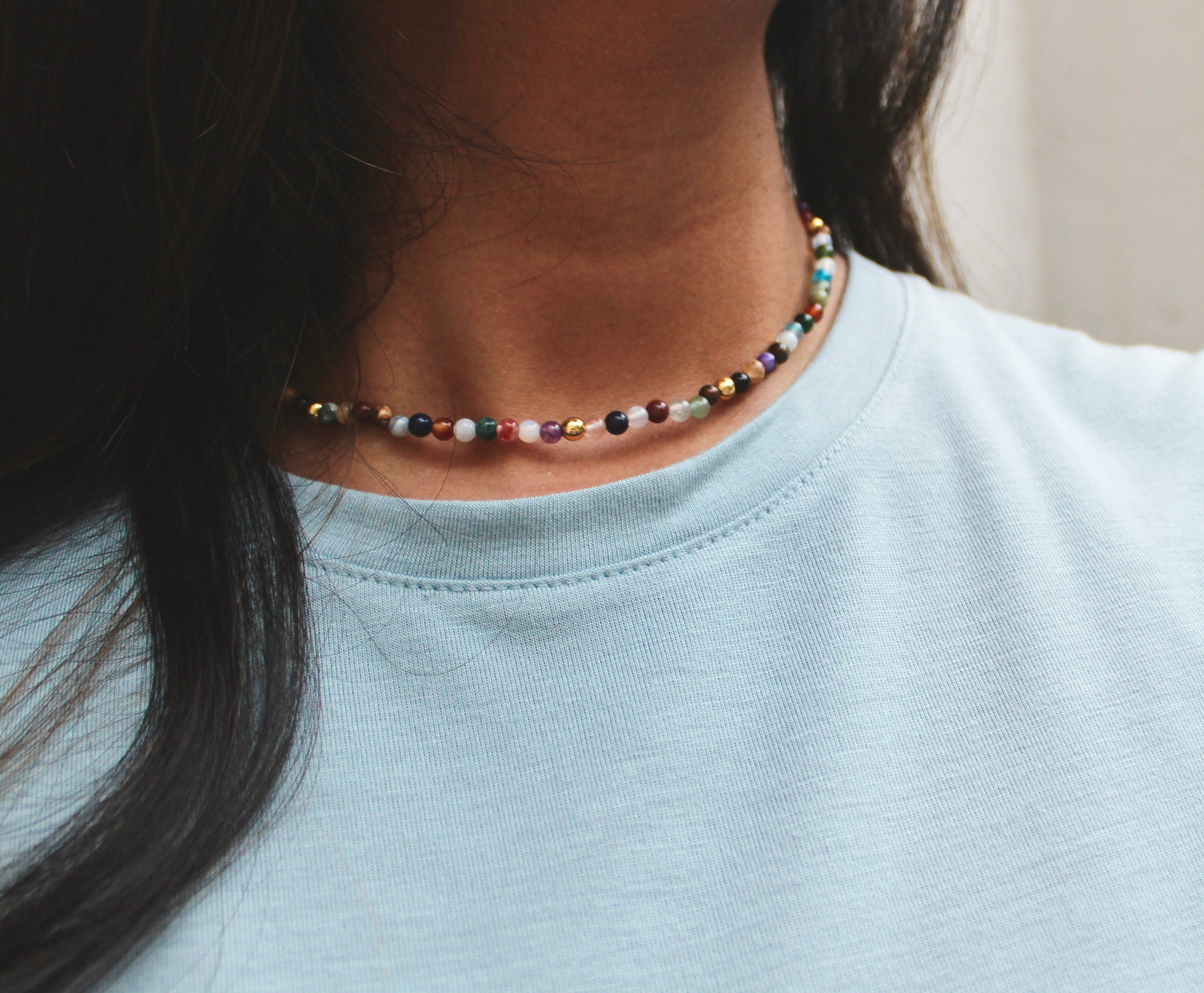 Mixed gemstone necklace