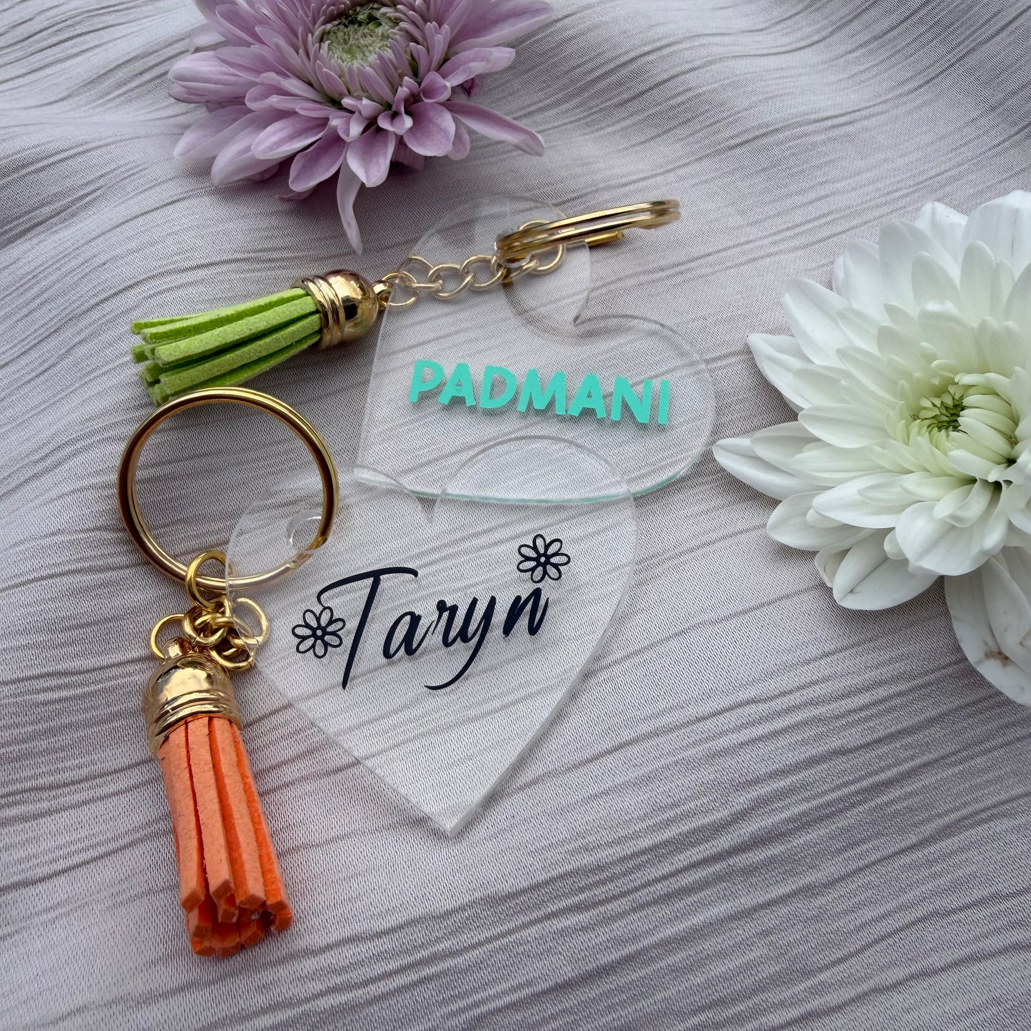 Personalised Acrylic Name Keyrings