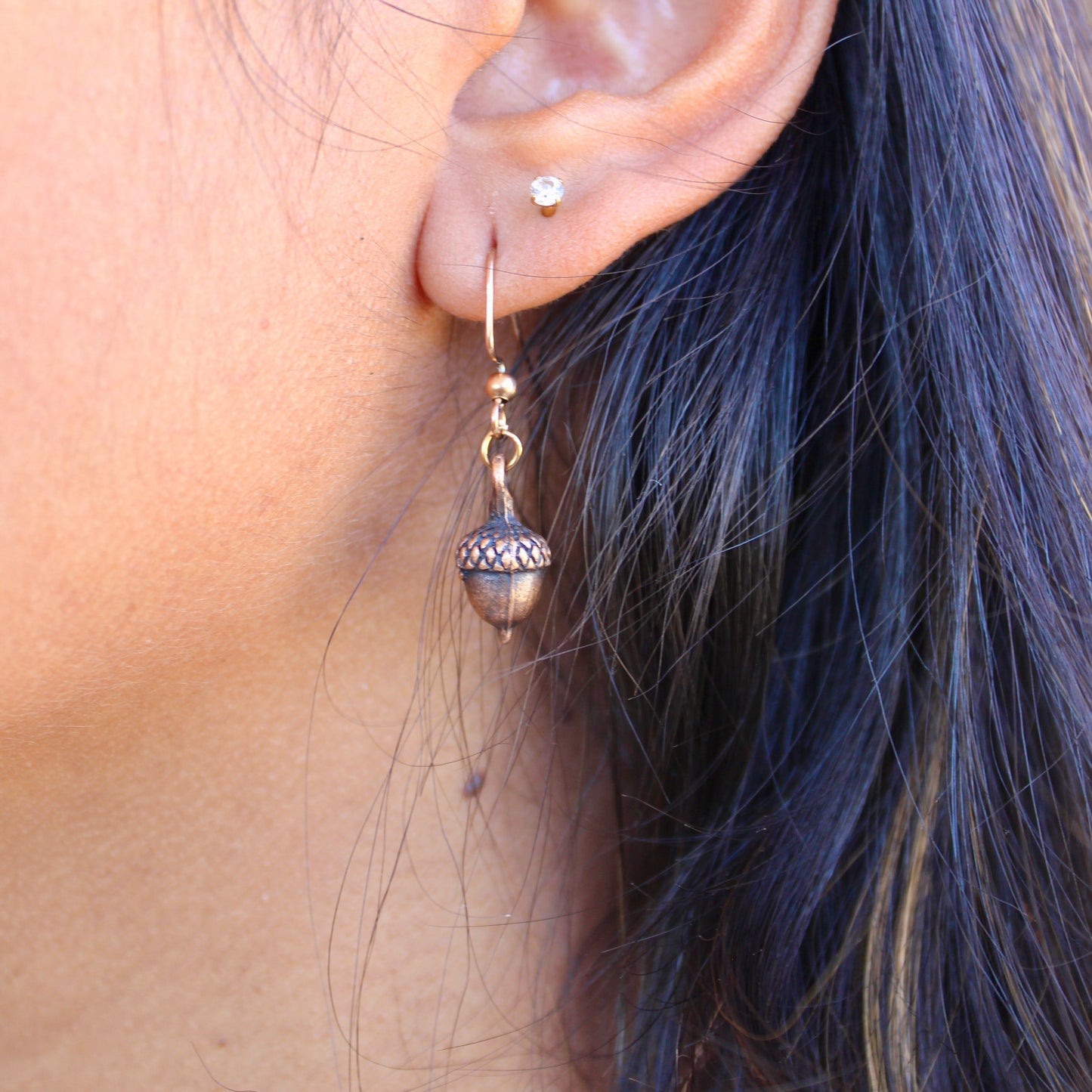 Woodland acorn earrings