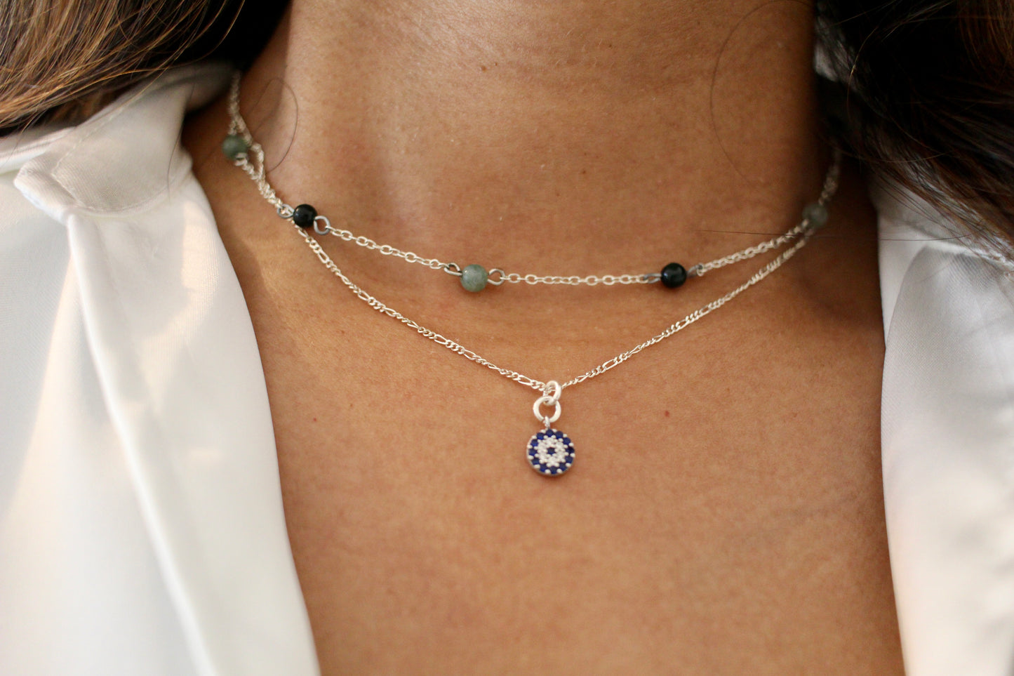 Scattered Gemstone Necklace
