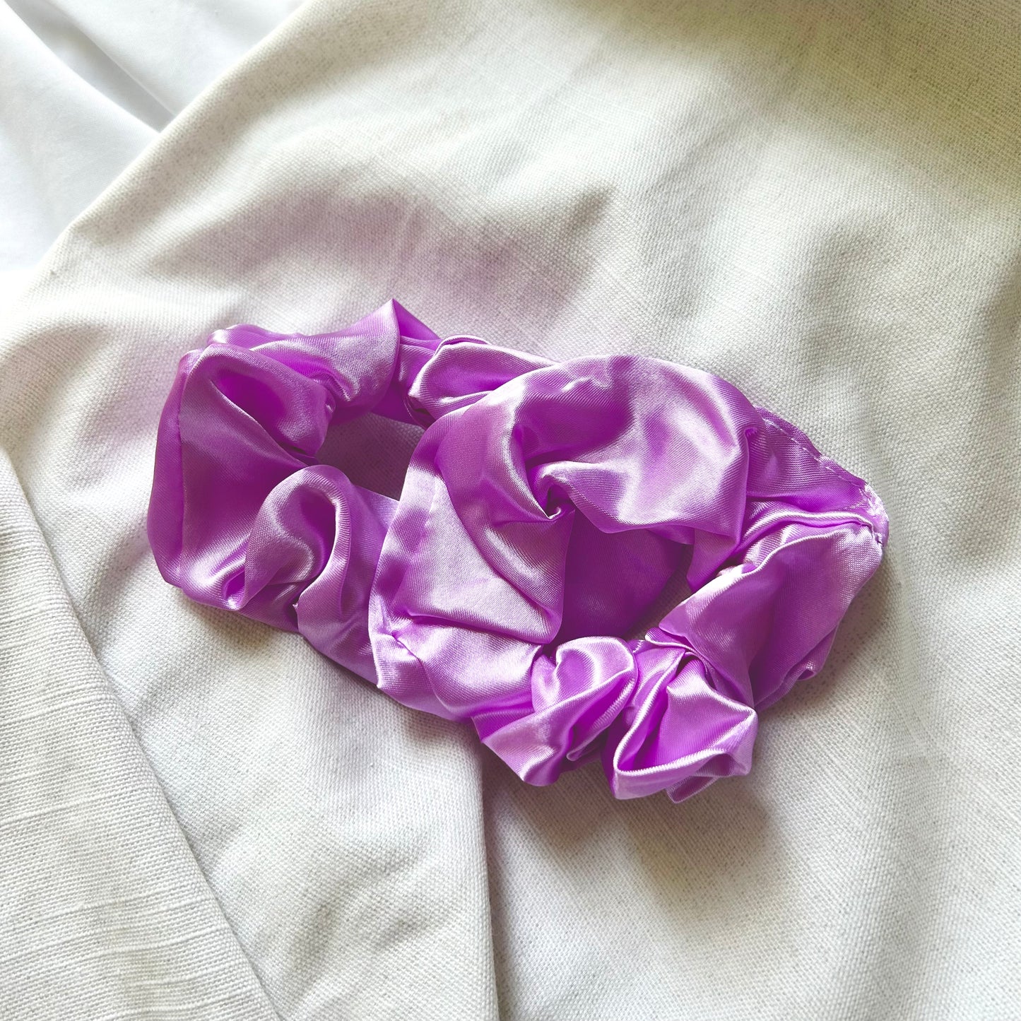 Silk satin scrunchies