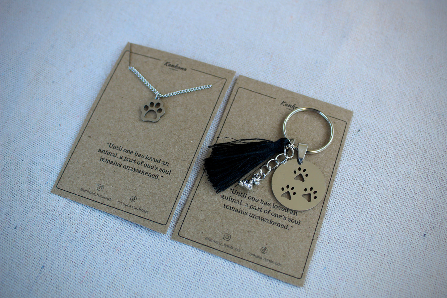 Paw Print Keyring