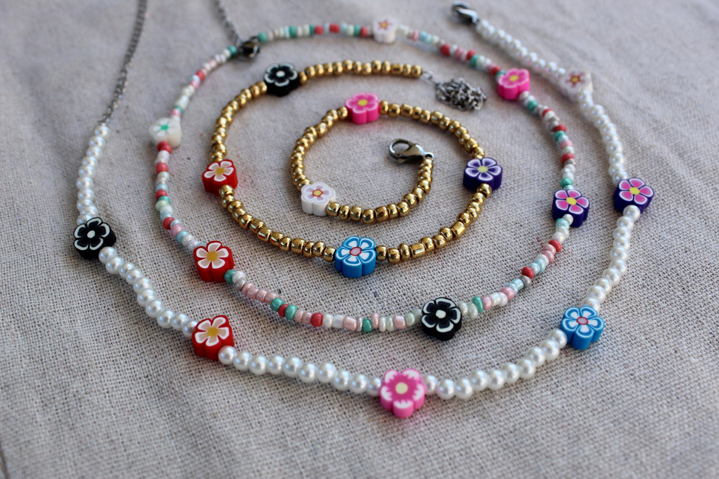 Beaded flower Jewellery