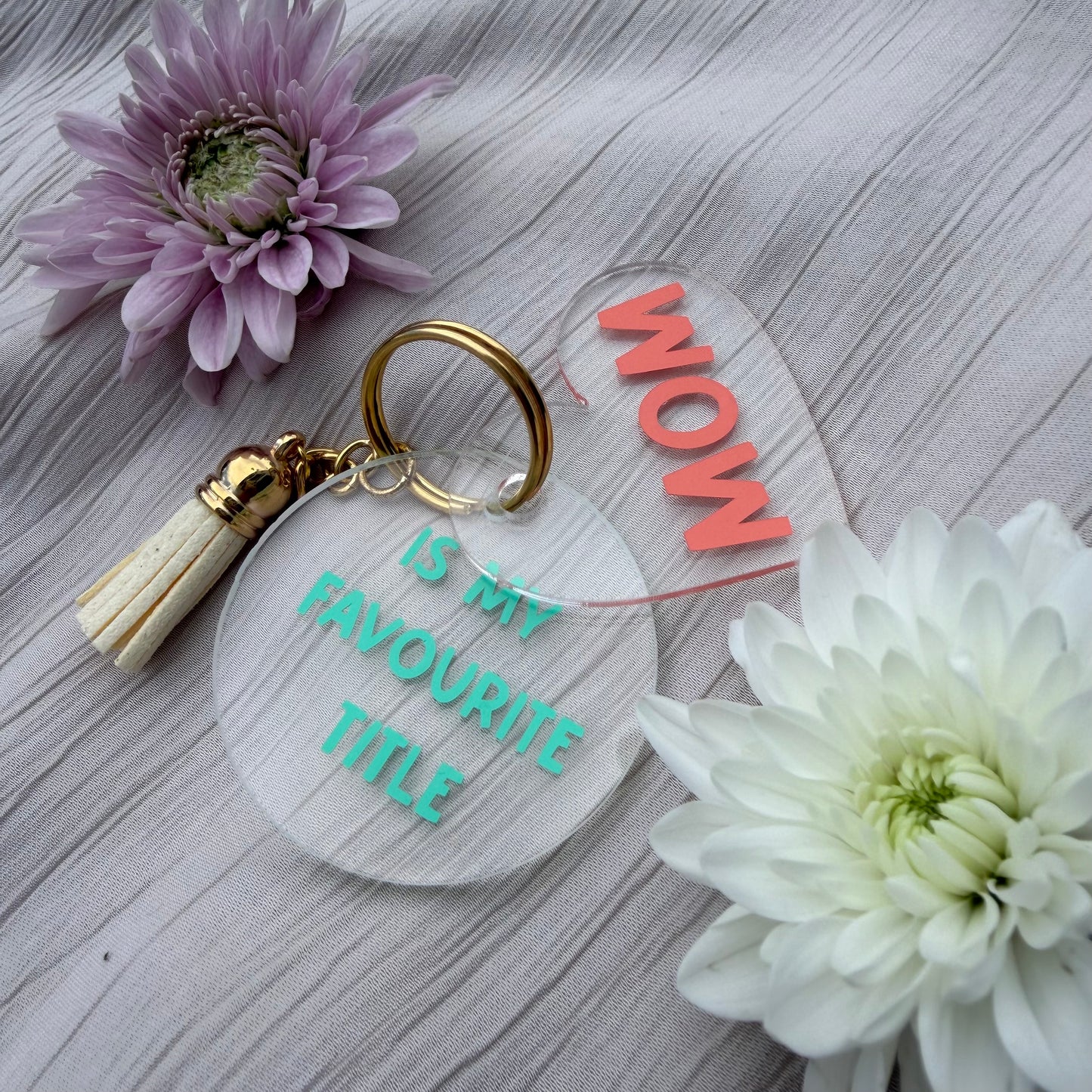 Personalised Acrylic Name Keyrings
