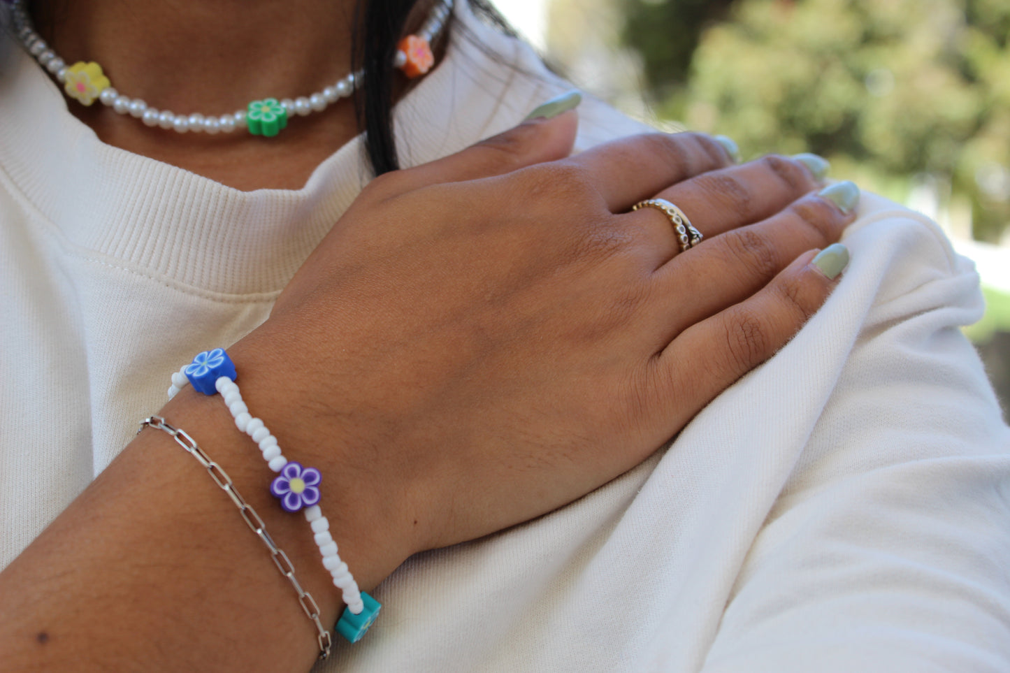 Beaded flower Jewellery