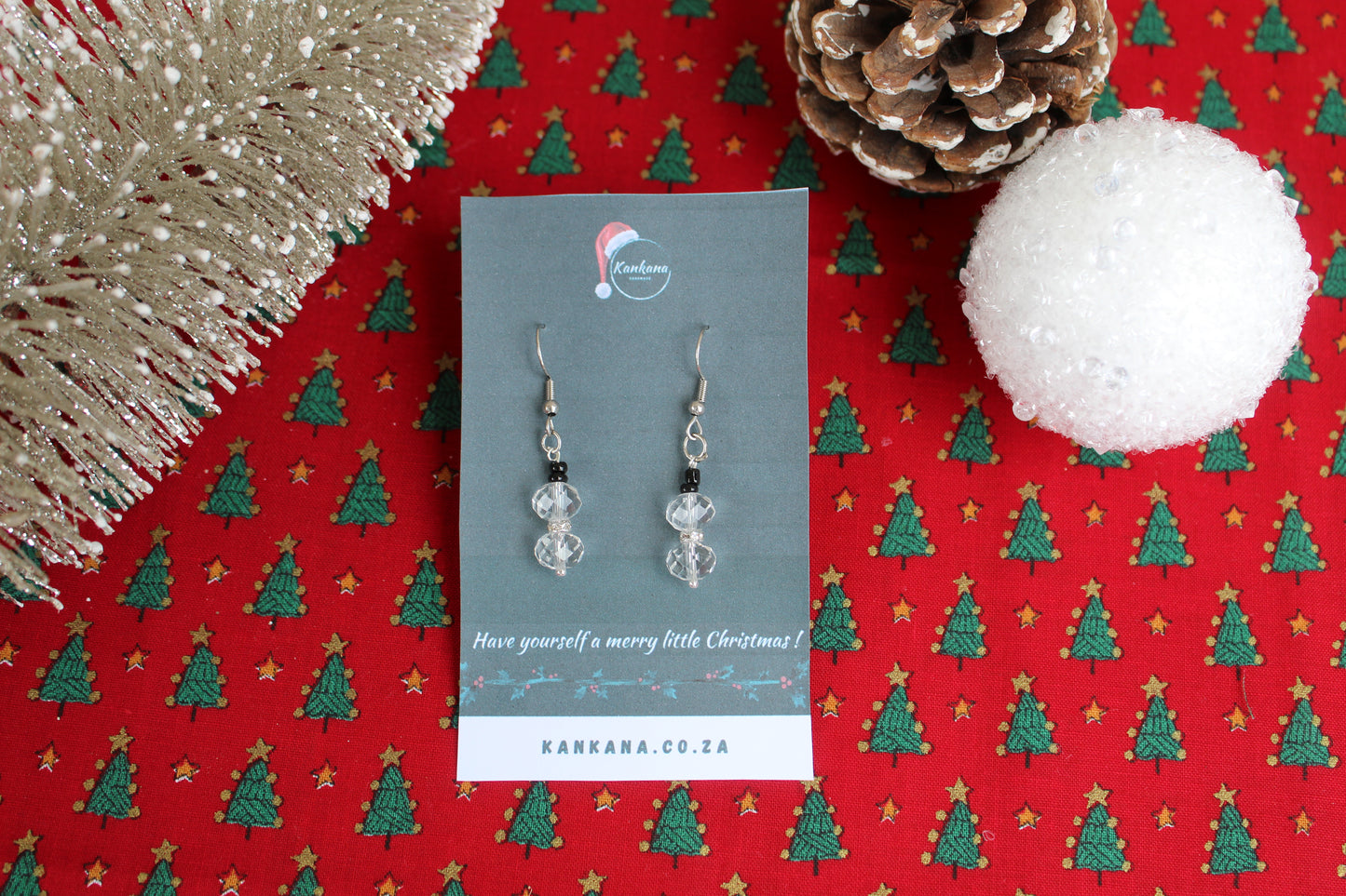 Beaded Christmas Earrings