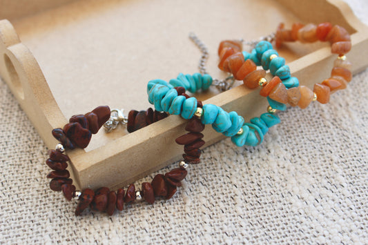 Gemstone Chip Bracelets