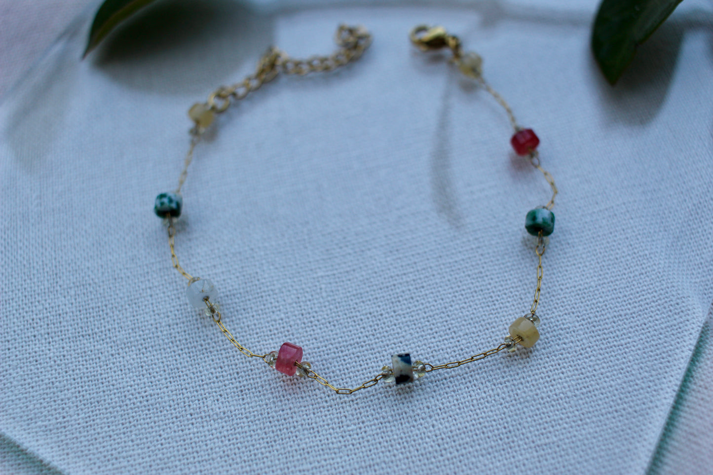 Delicate Gemstone & Crystal Chain Bracelets