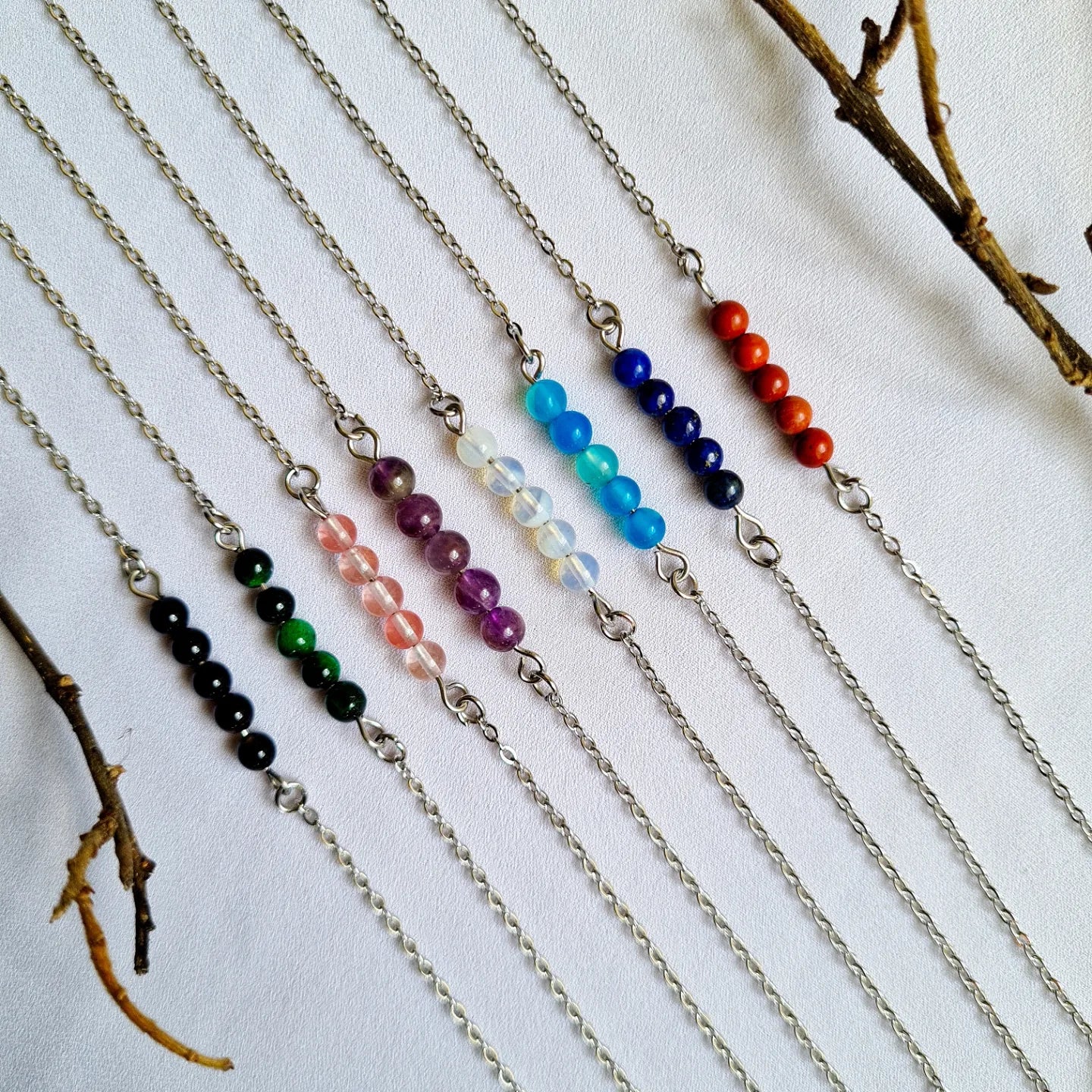 Gemstone Chain Bracelets
